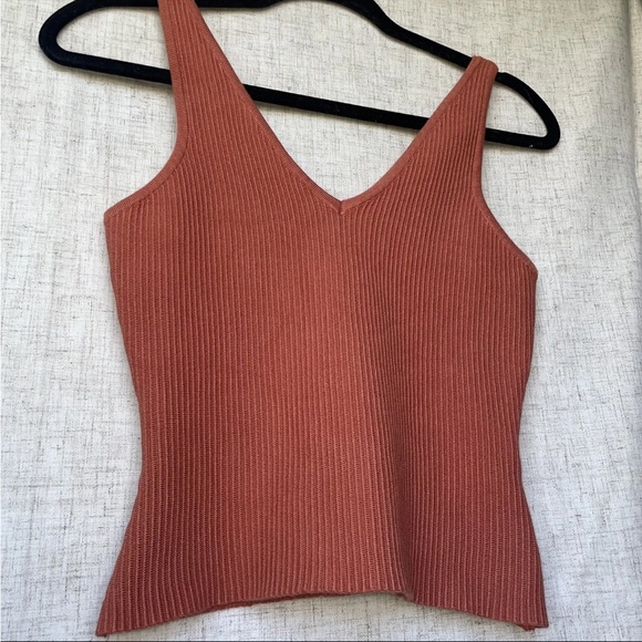 House of Harlow 1960 Tops - House Of Harlow 1960 Orange Coral Ribbed Tank Top Size Small
